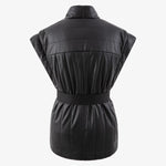 Load image into Gallery viewer, V-NECK PUFF VEST WITH BELT

