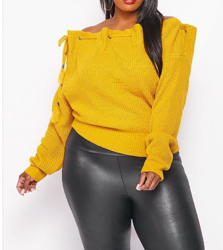 NO STRINGS ATTACHED SWEATER - CURVY CUTIE