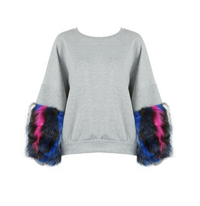 UHMP TO IT FUR CUFF TOP